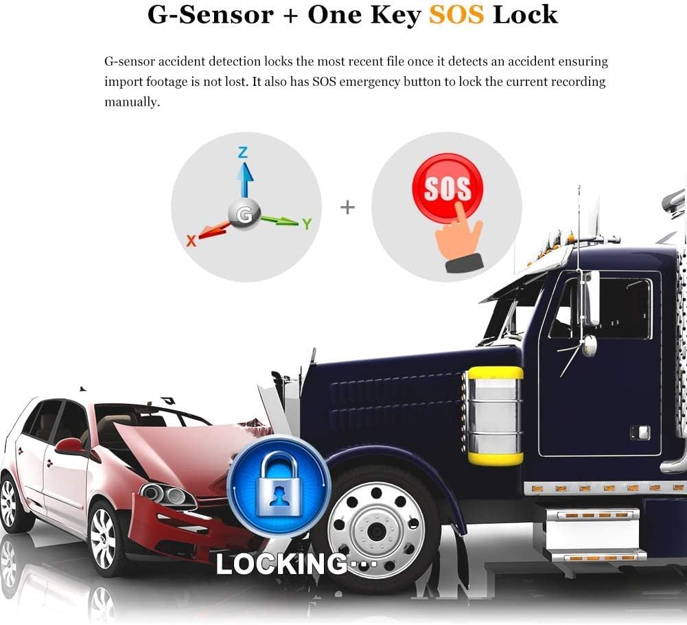 4CH Dash Cam Backup Camera 7.0'' Monitor Recording DVR Front & Sides & Rear VGA with Infrared Night Vision Lens R4940
