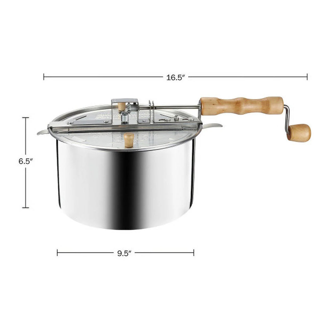 6-Quart Aluminum Stovetop Popcorn Maker L933