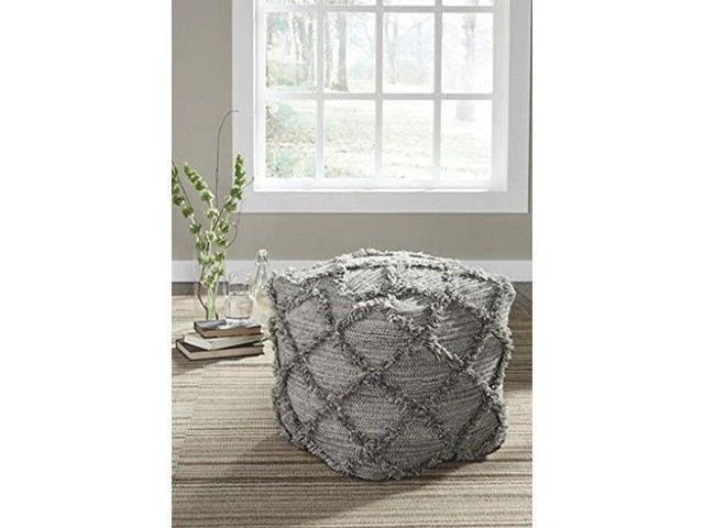 Natural/Gray Pouf E5913