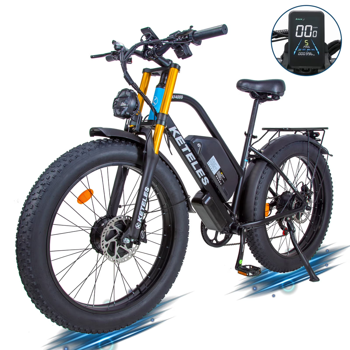 26" Fat Tire Electric Mountain Bike with Removable Battery T945213