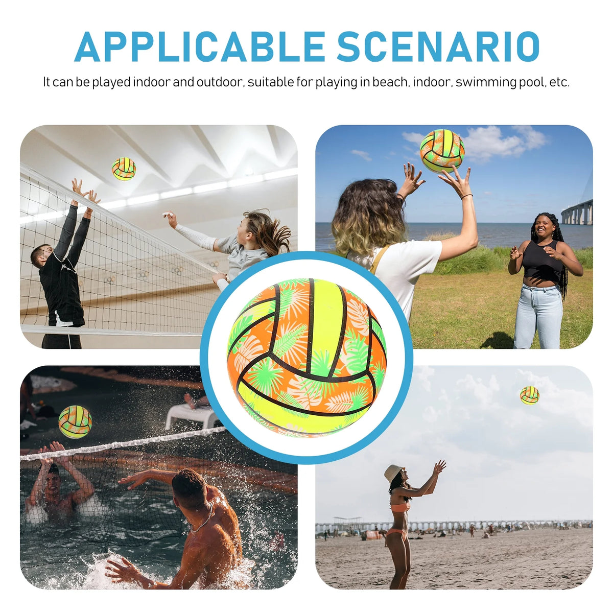 6 Pcs Pool Water Volleyball Playthings Inflatable S2009