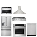 36 Gas Rangetop, Range Hood, Wall Oven, Refrigerator with Water and Ice Dispenser, Dishwasher, Microwave A6012
