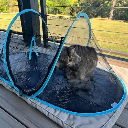 Portable Outdoor Cat Enclosure with Tunnel and Storage Bag K202