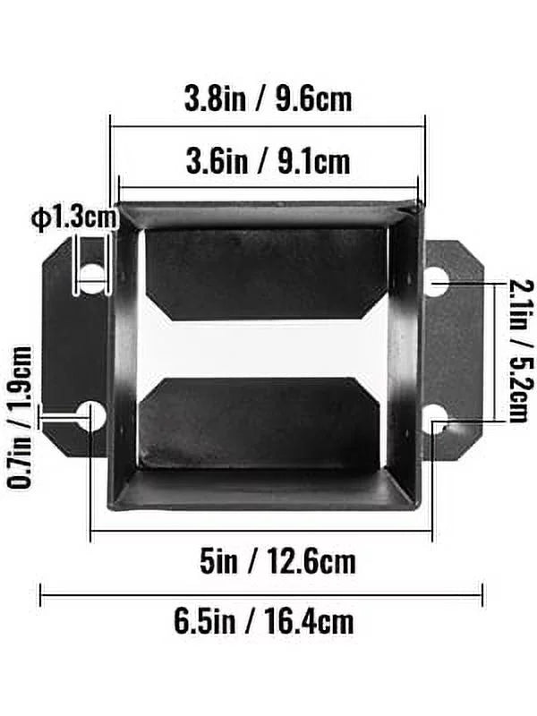 4 x 4 Post Base 10 PCS Black Powder-Coated Steel L769219