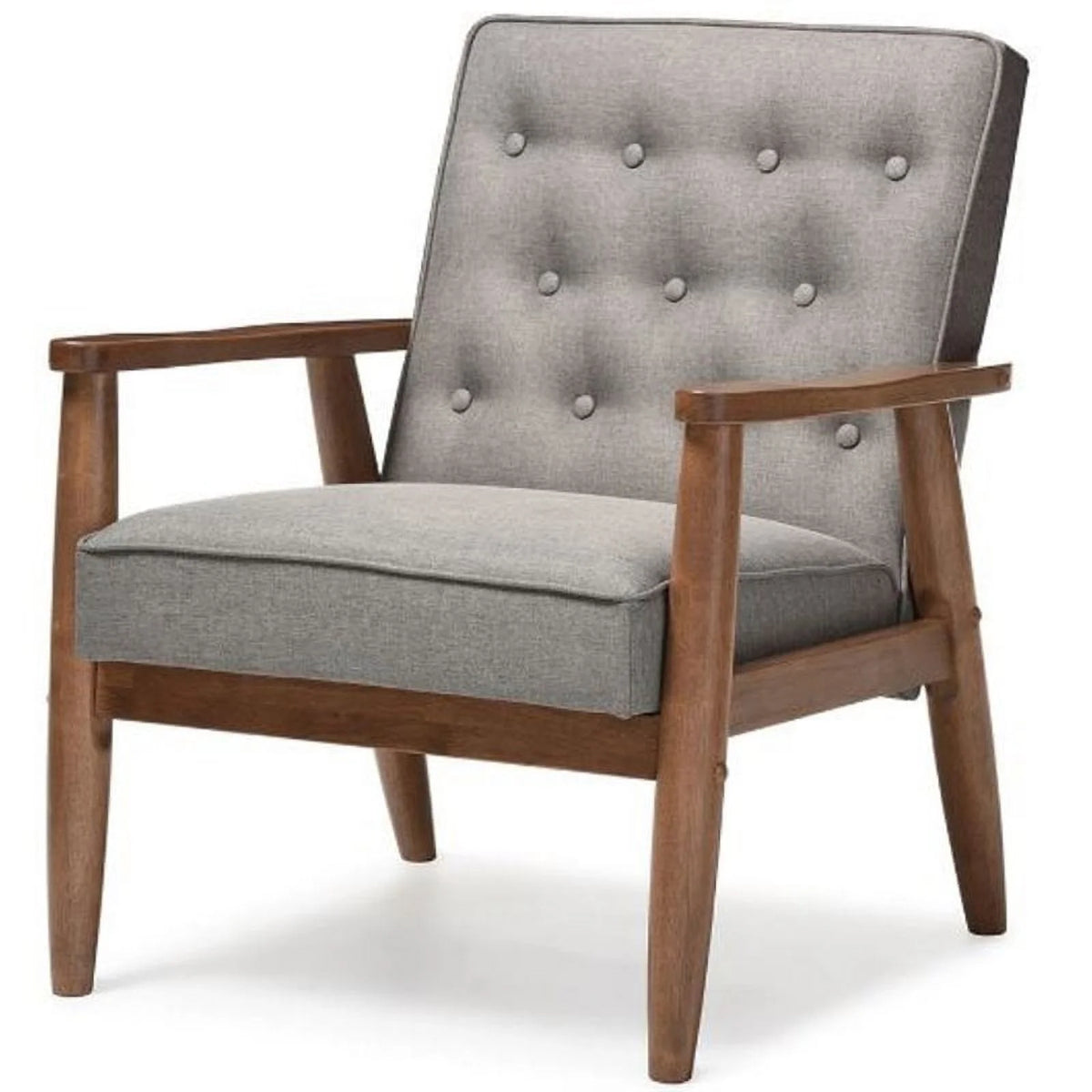 2 Piece Tufted Sofa Set in Gray G3693