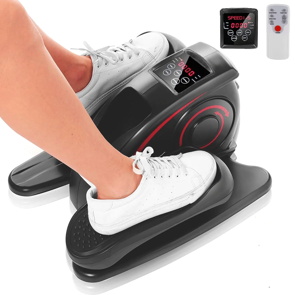 Black Red Under Desk Elliptical Machine D21005