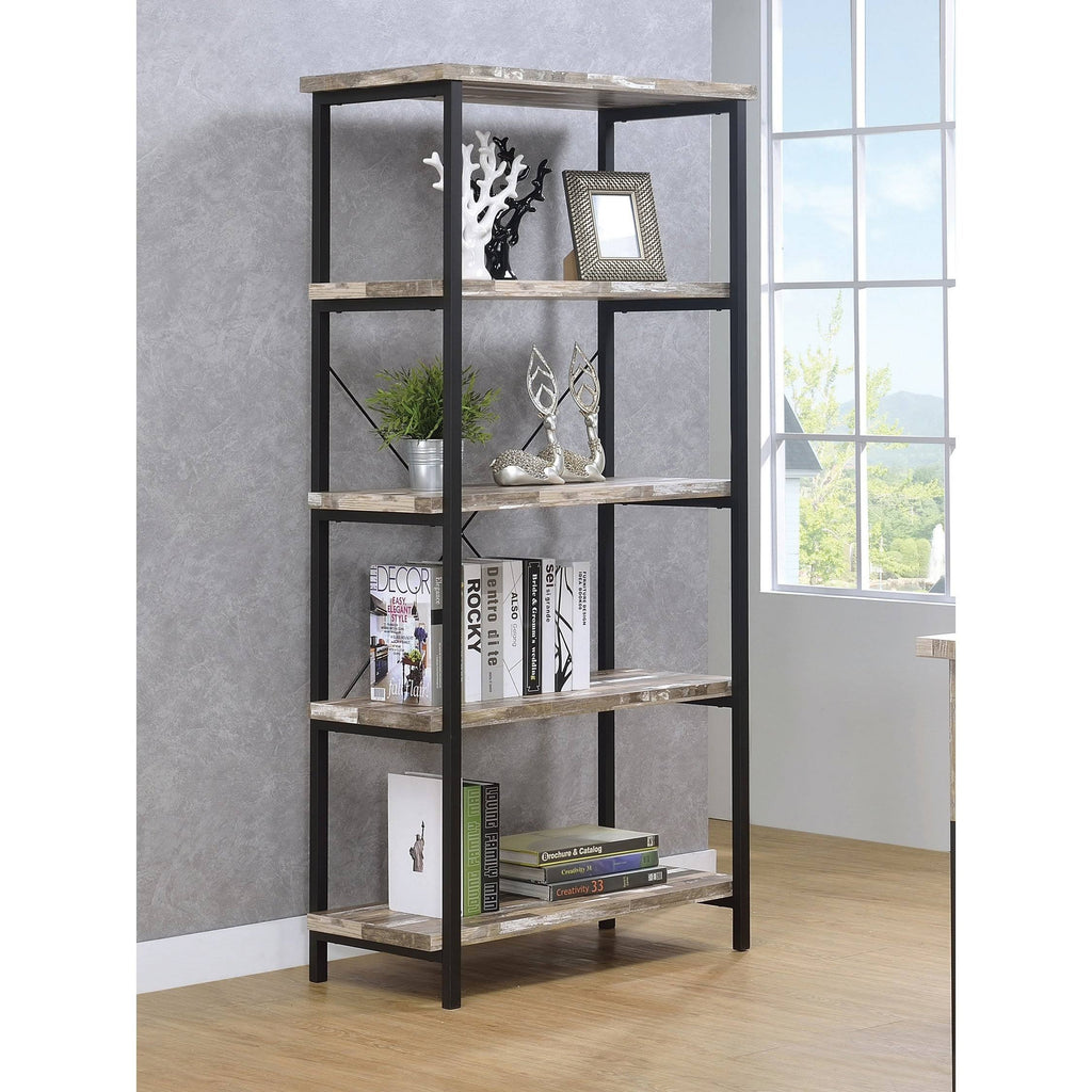 Salvaged Cabin 4-Shelf Bookcase M19443