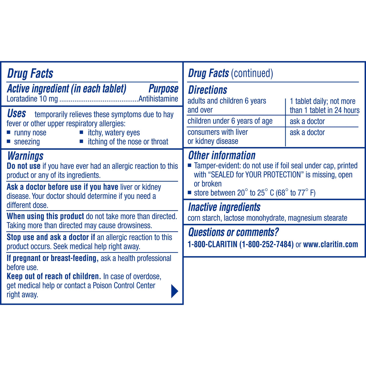 24 Hour Non Drowsy 10 mg Allergy Relief Tablets 70 ea (Pack of 2) H6609