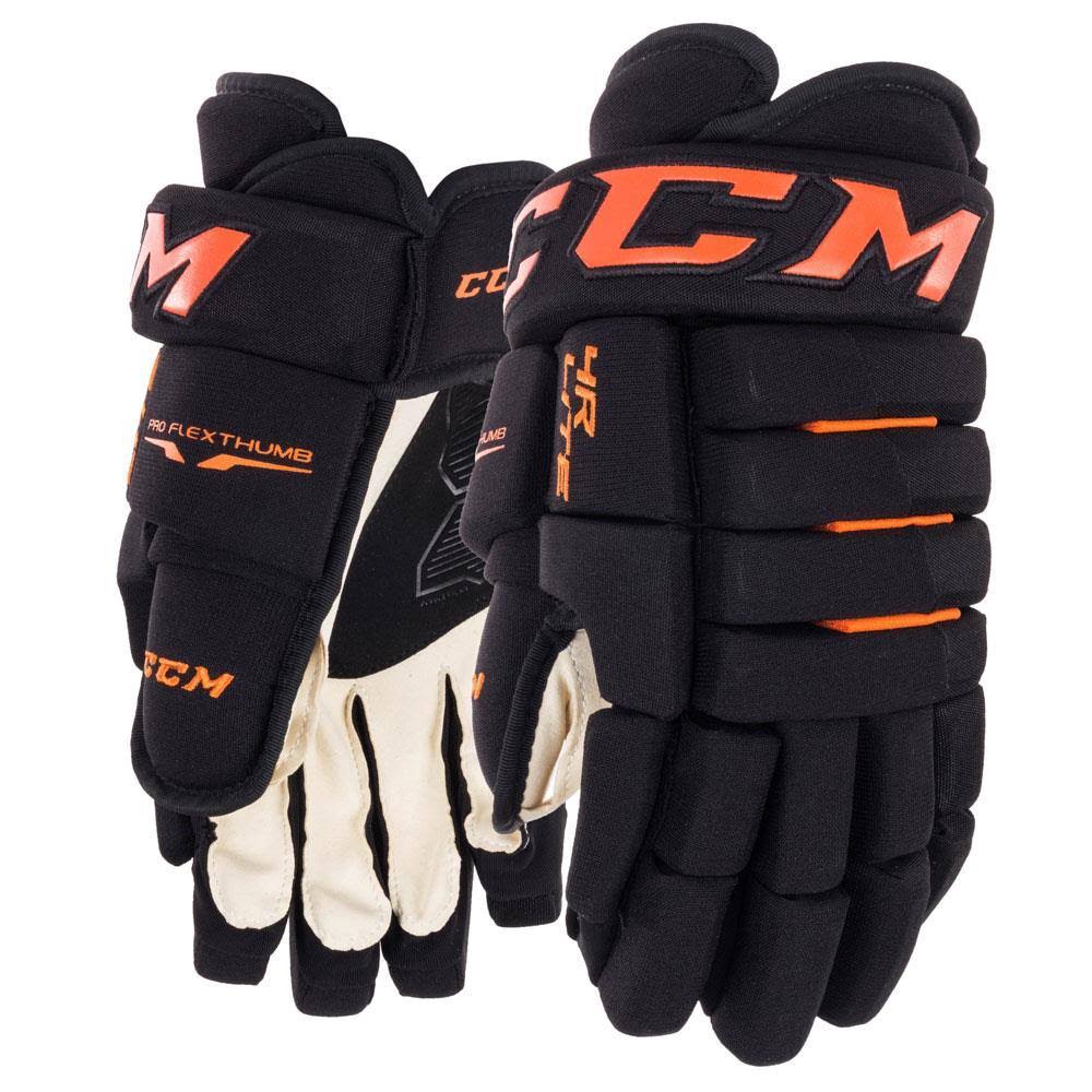 Black/Orange Hockey Gloves V126
