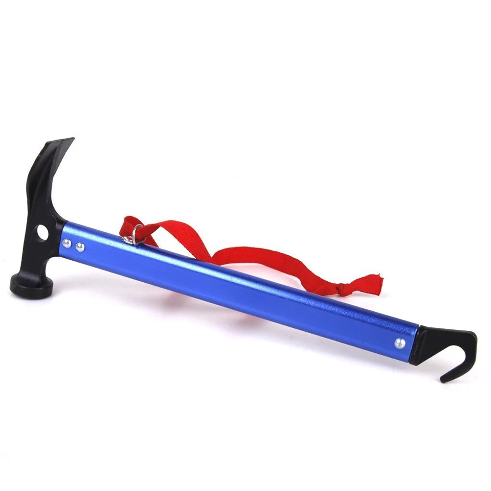 Tent Hammer Camping Mallet with Rubber Steel Stakes J8405