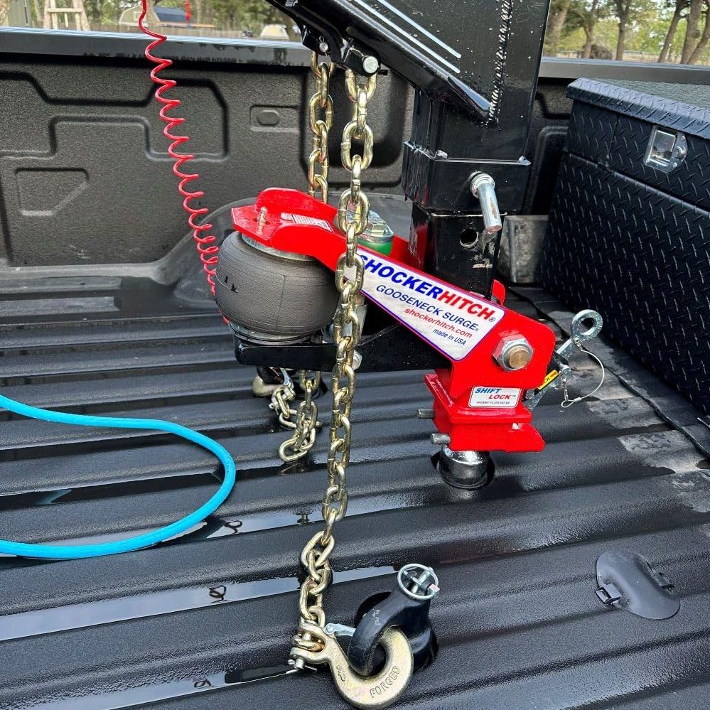 Gooseneck Air Hitch & Coupler, 4" RND AnglePin 2-5/16" Ball Coupler V356