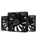 Black 140mm 4pin PWM Computer Case Cooling Fan 3-Pack H110579