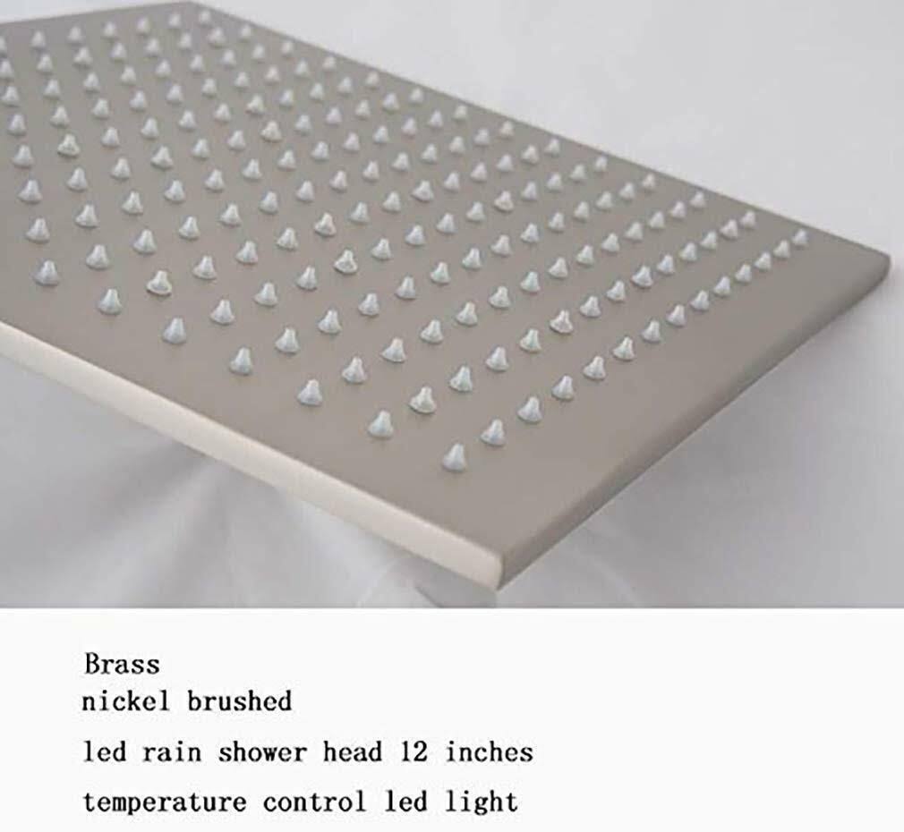12x22 Square Rainfall LED Shower Head L967