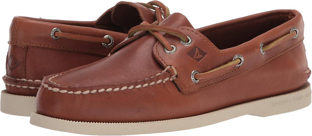 Men's Leather Boat Shoe Tan N332