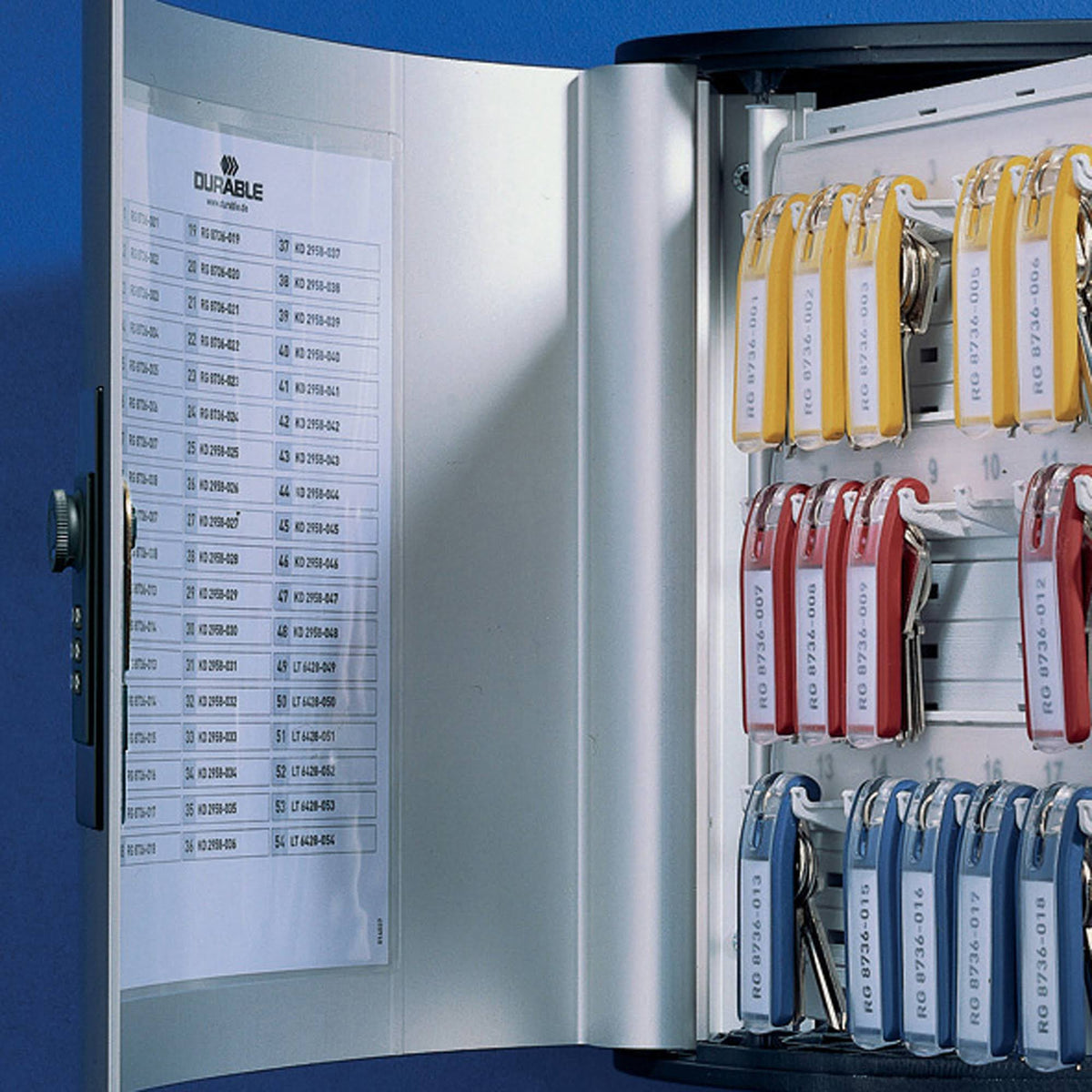 Brushed Aluminum Locking Key Cabinet 36-Key S13800