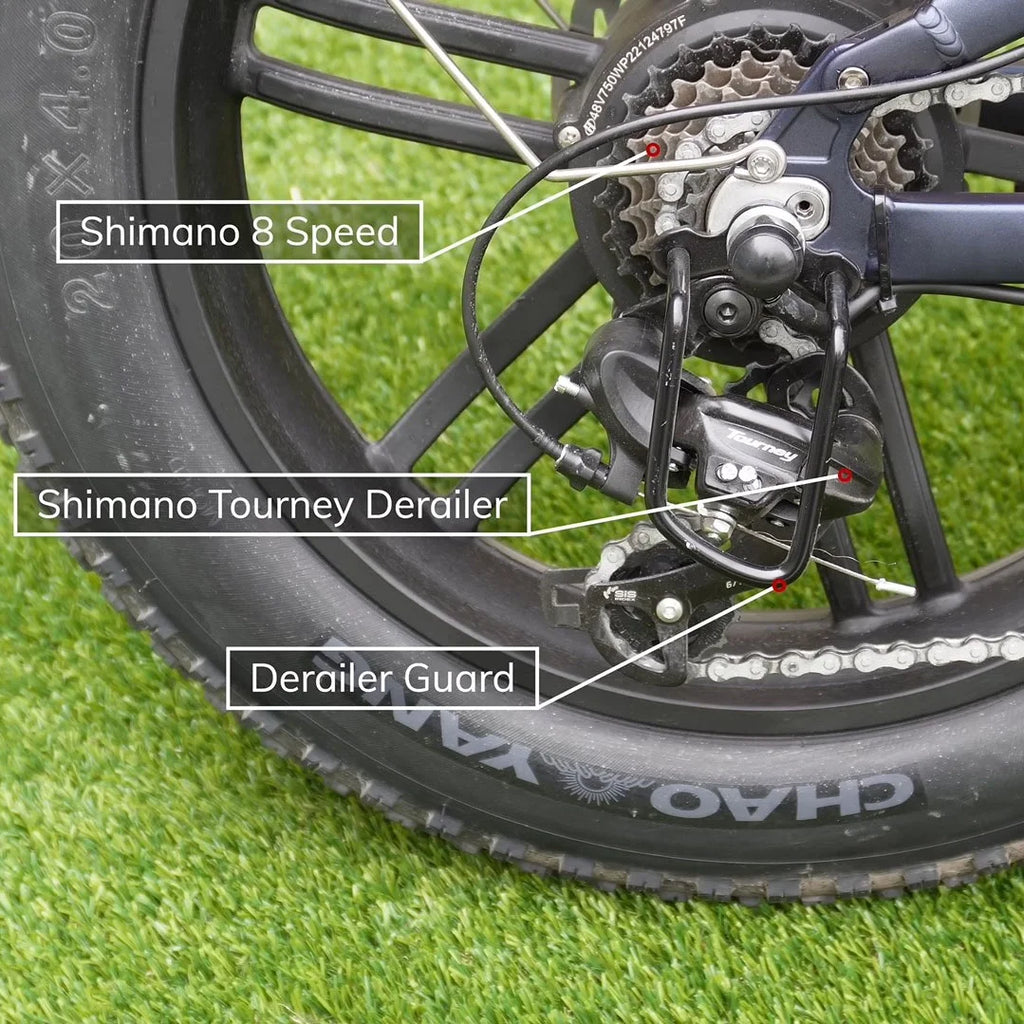 750W 20" Fat Tire 8-Speed Folding Electric Bike Y981