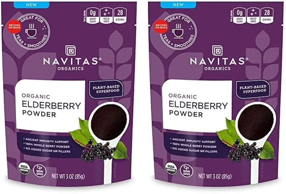 Organic Whole Elderberry Powder 3 oz Pack of 2 M930346
