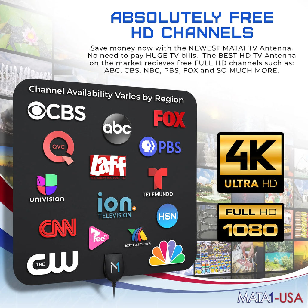 HDTV Indoor Antenna with 16.5 ft Coax Cable F80345