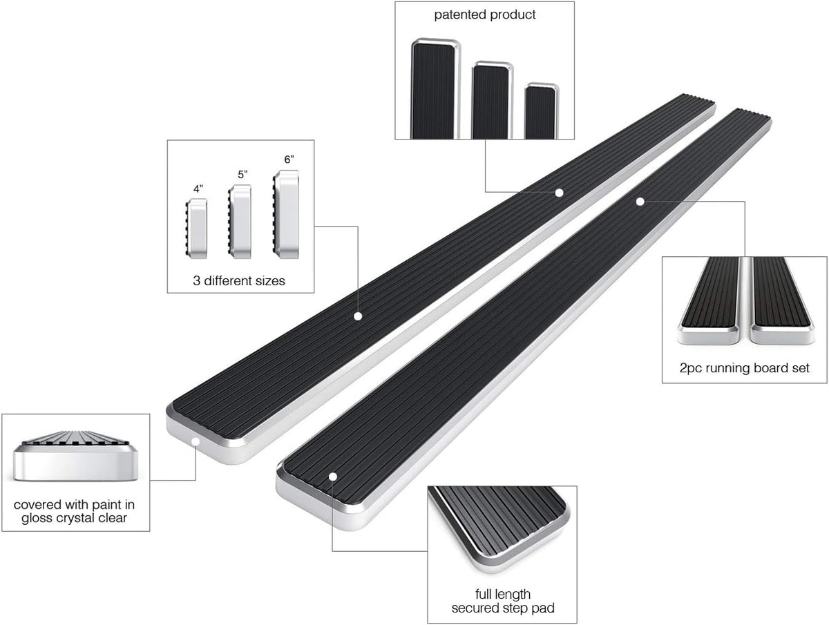 Running Boards Compatible with Silverado Sierra Double Cab J8590