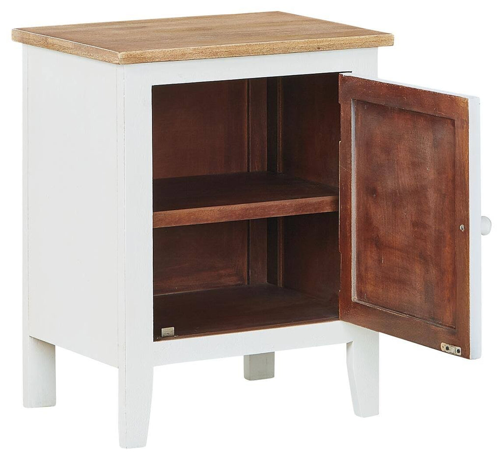 White and Brown Accent Cabinet M932