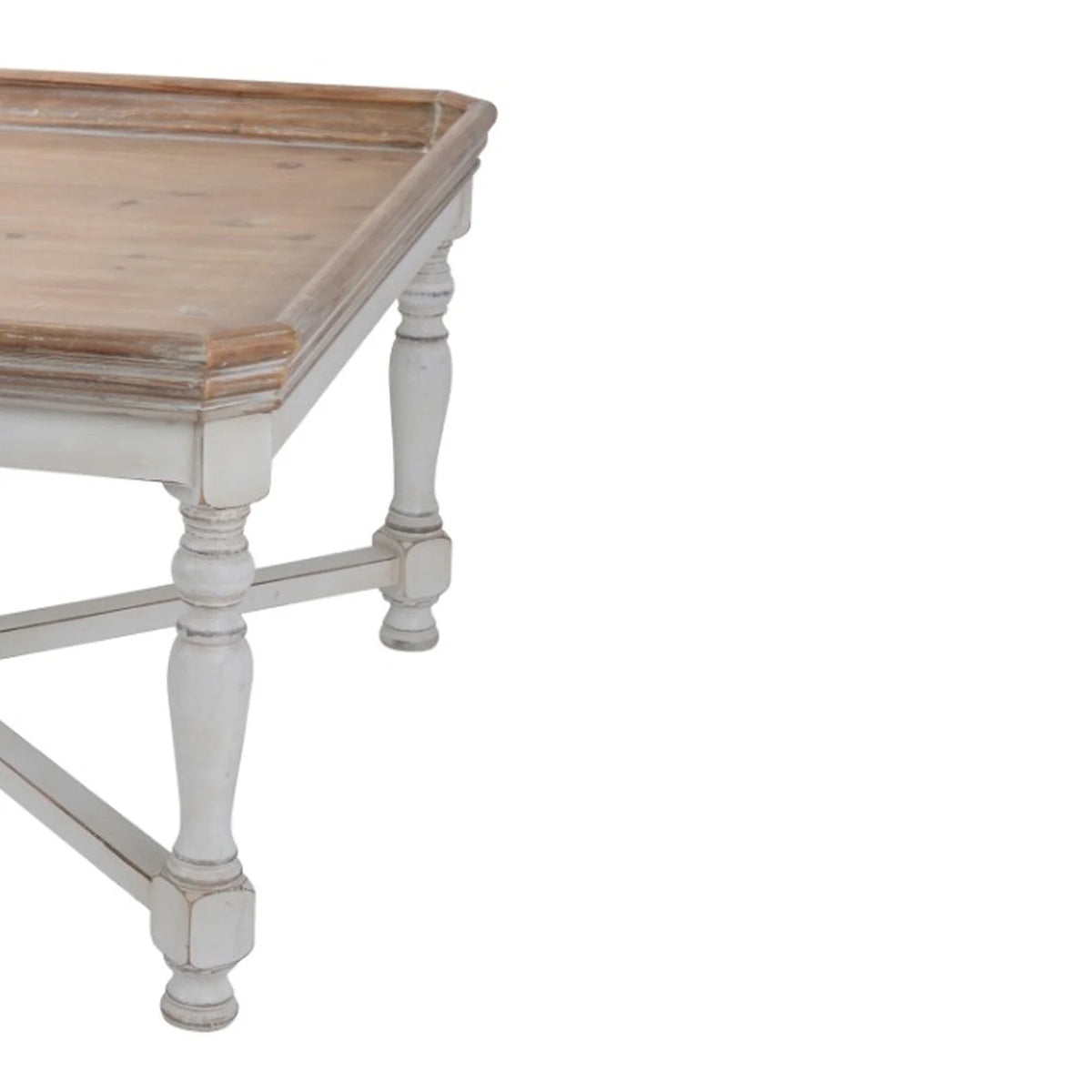 Square Shaped Wooden Coffee Table with Beveled Edges M2859