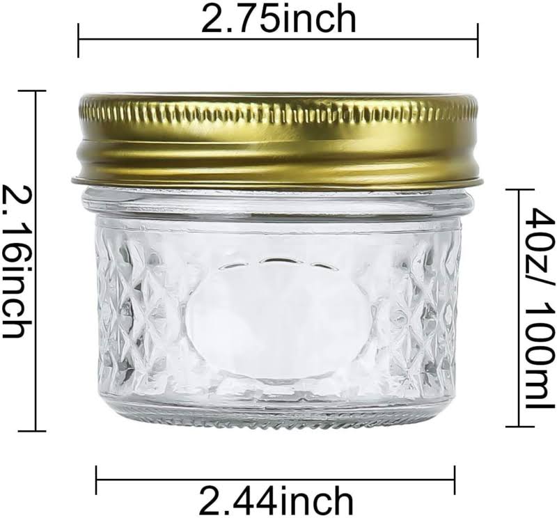 4oz Glass Jars with Lids M7666