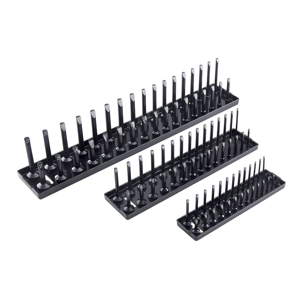 3 Piece Black Metric Socket Tray J2344