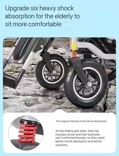 Reclining Foldable Electric Wheelchair with Headrest, Flip Arm, Controller (20AH) E3320