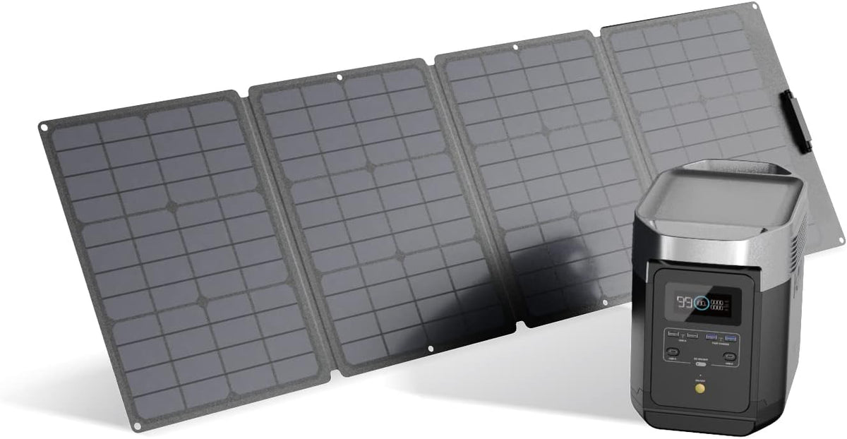 1260Wh Solar Generator with 110W Solar Panel, 1800W AC Outlets, Portable Power Station T290