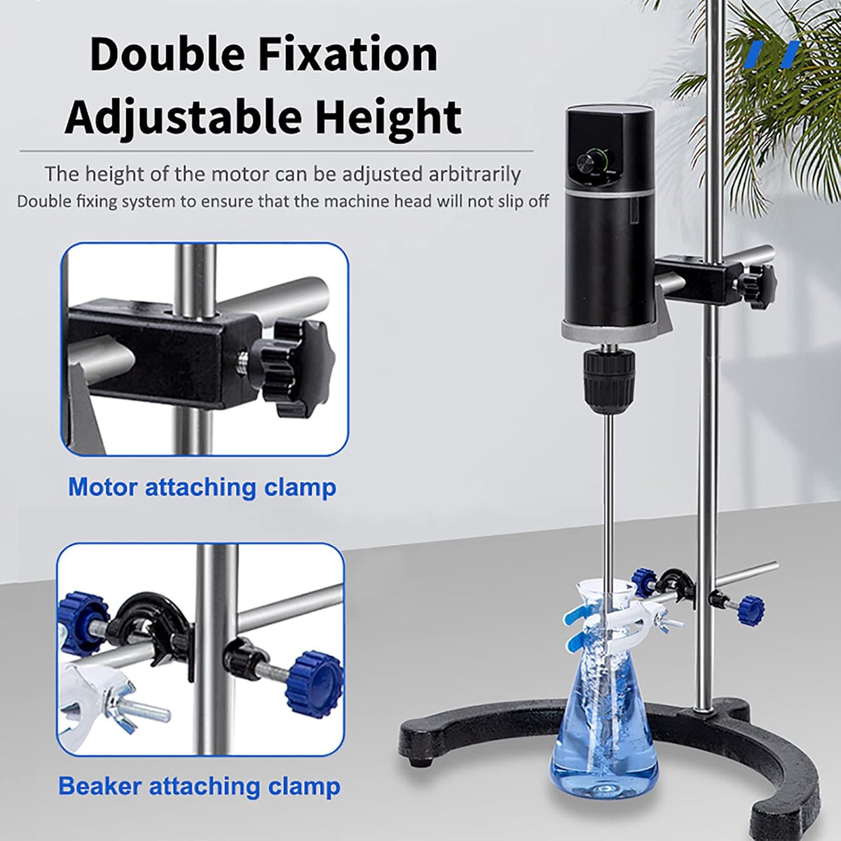 Electric Overhead Stirrer, Digital Lab Mixer Stirrer, Max. 40L, 100~2000RPM, 120W C469229