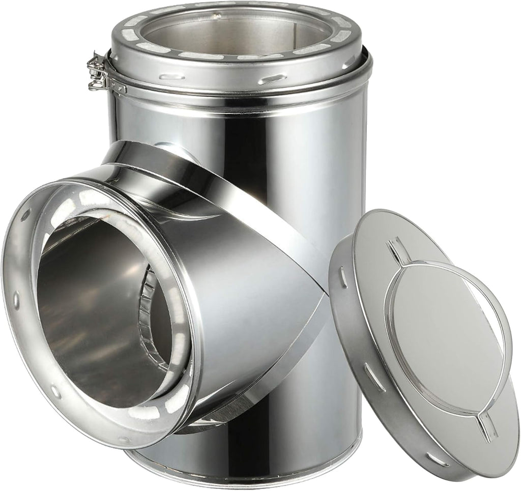 6" Diameter 304 Stainless Steel All Fuel Class-A Double Wall Insulated Chimney Pipe V151612