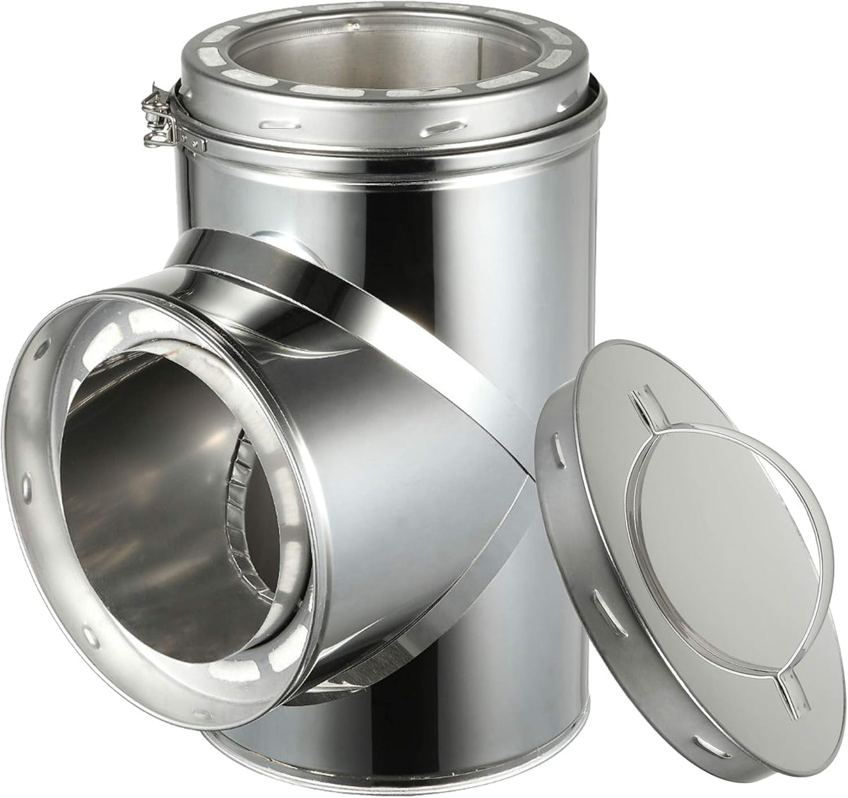 6" Diameter 304 Stainless Steel All Fuel Class-A Double Wall Insulated Chimney Pipe V151612