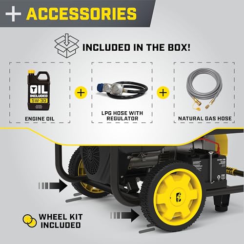 5000-Watt Electric Start Tri Fuel Portable Generator O316