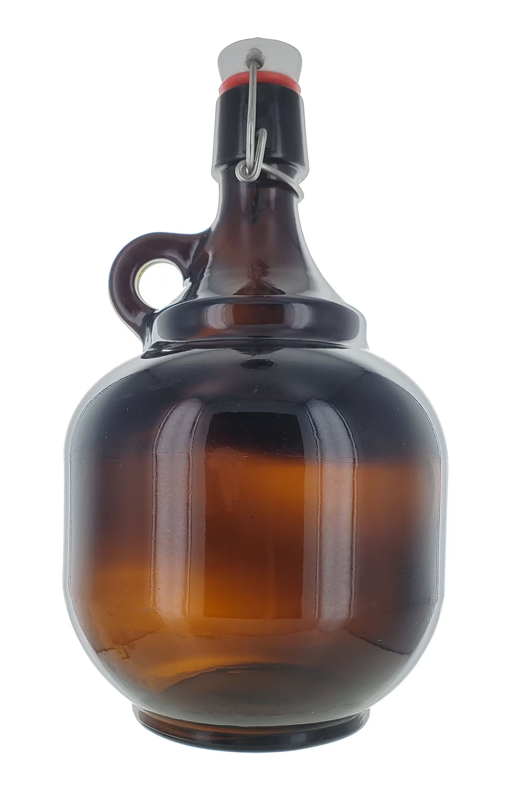 2 Liter Amber Flip Top Growler Q91510