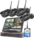 8CH Wireless Security Camera System with 10.1 Monitor and 1TB HDD O7529