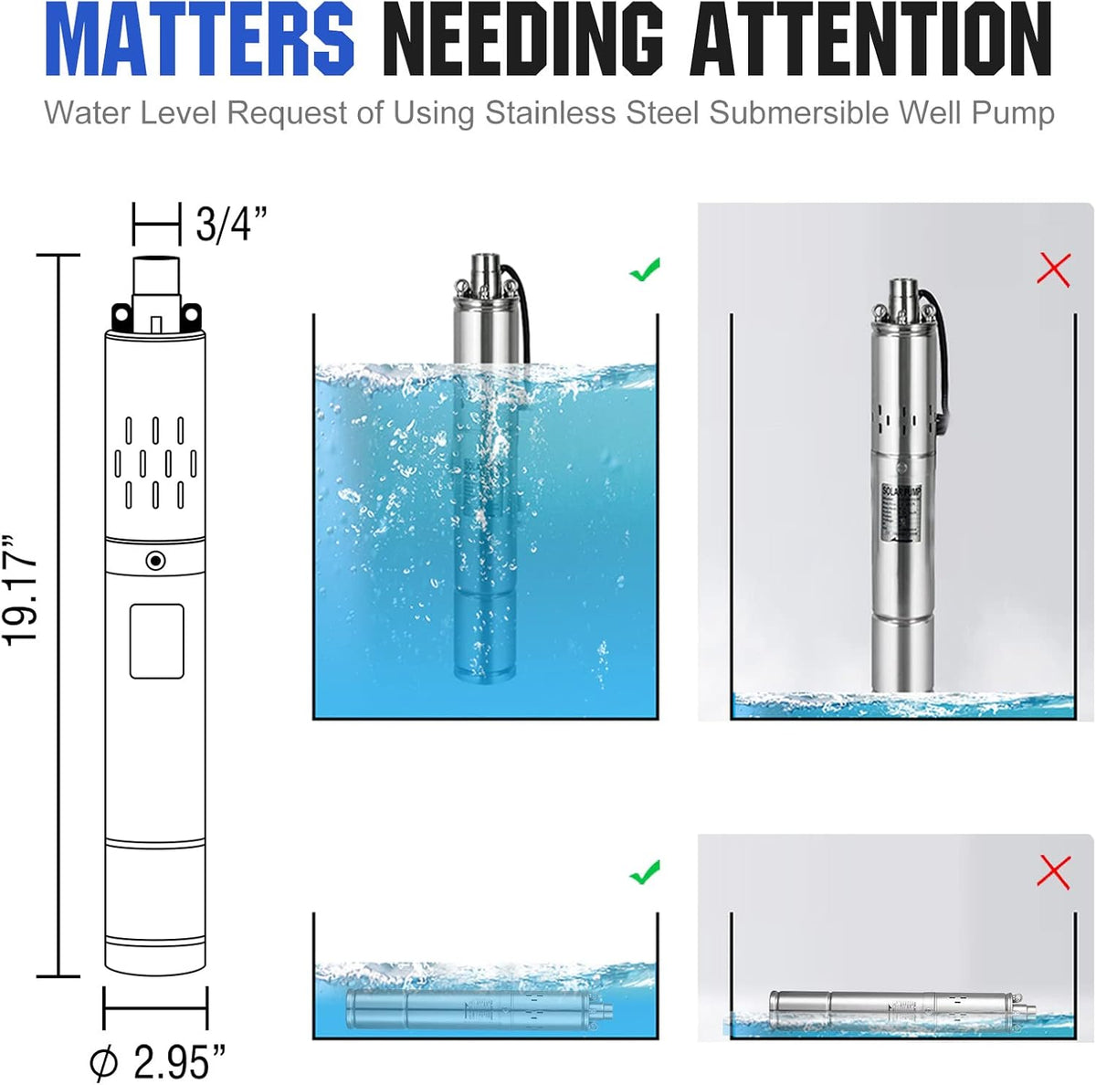 24V 400W Submersible Solar Well Pump Kit E82402