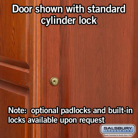Solid Oak Executive Wood Locker Double Tier E178689