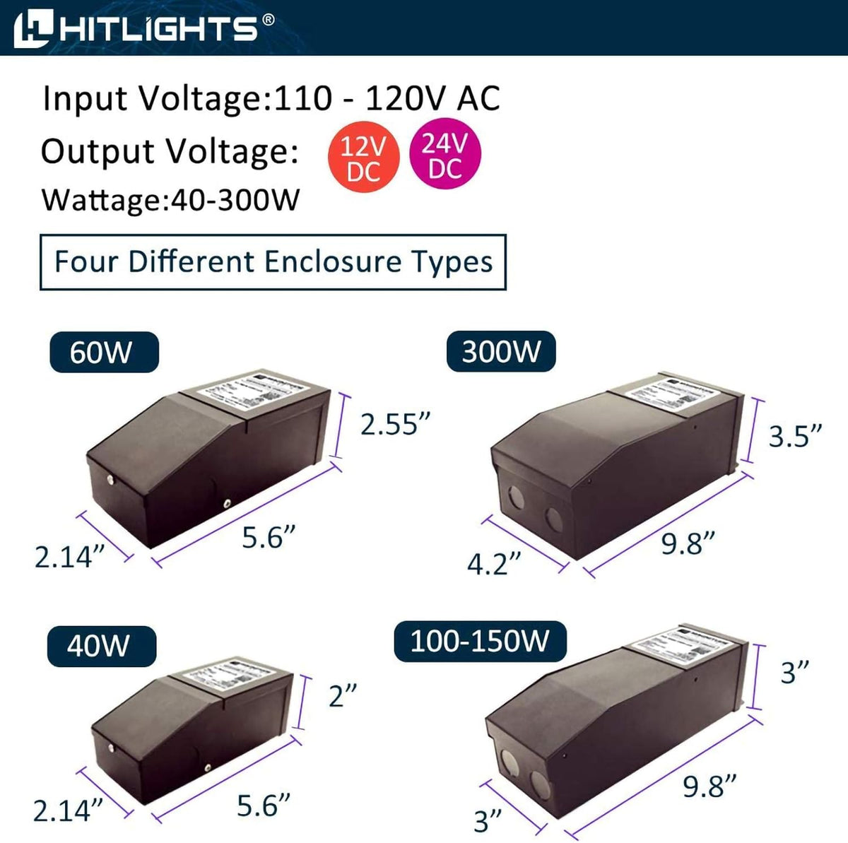 150 Watt 110V AC-12V DC LED Driver Transformer P156106