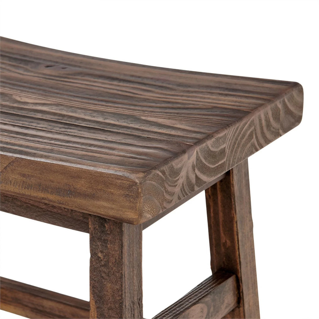 Brown Reclaimed Wood Barstool Set of 3 J328613
