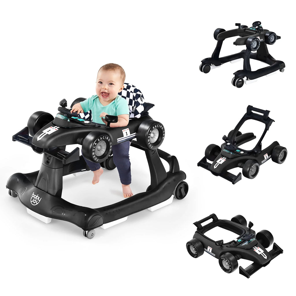 Foldable Adjustable Height Blue Baby Walker X867