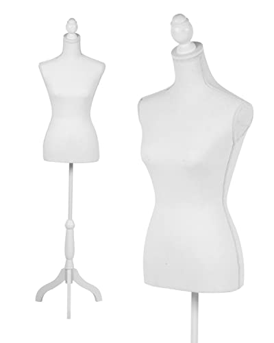 White Height Adjustable Dress Form K356