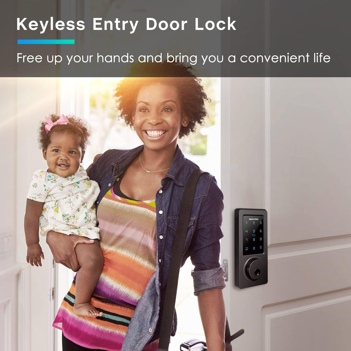 Smart Deadbolt Lock with Bluetooth App and Keypad I58150