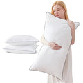 King Size 2 Pack Goose Feather and Down Bed Pillow, 20x36 Inches W62078