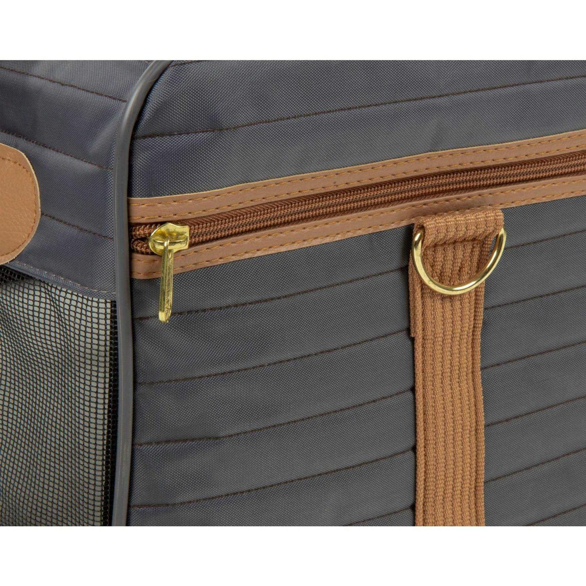 Charcoal and Camel Pet Carrier Q88366