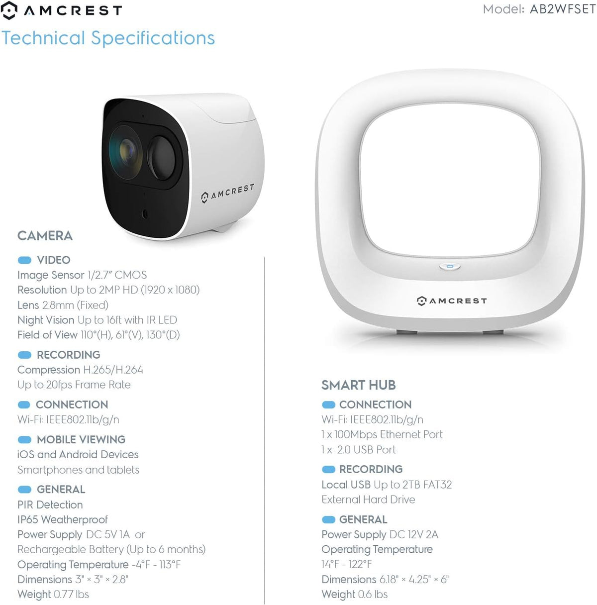 1080P Wireless Outdoor Security Camera System Z6107