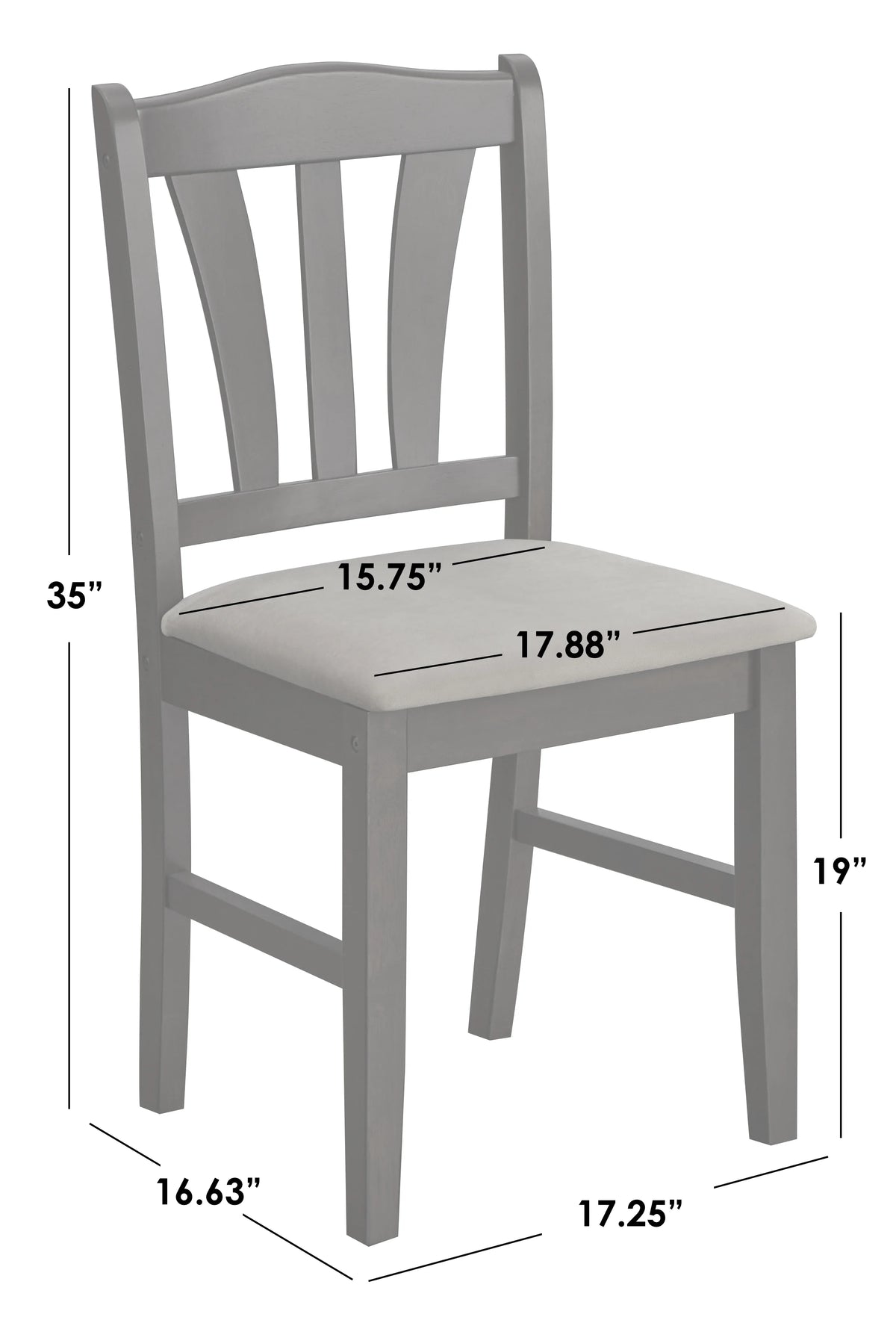 3-Piece Indoor Wood Dining Set with Table and Chairs N5099