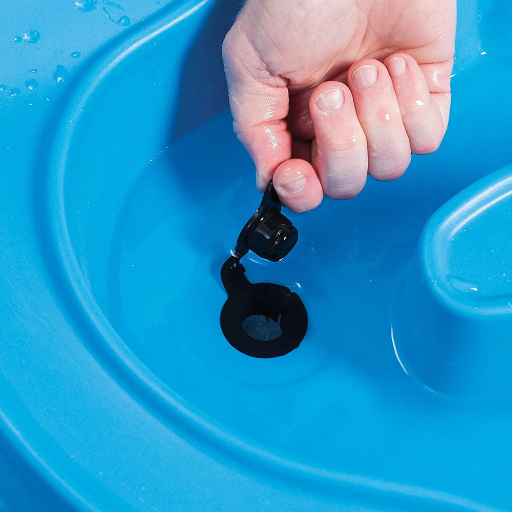 Blue Plastic Sandbox and Water Table with Cover and Umbrella S265494