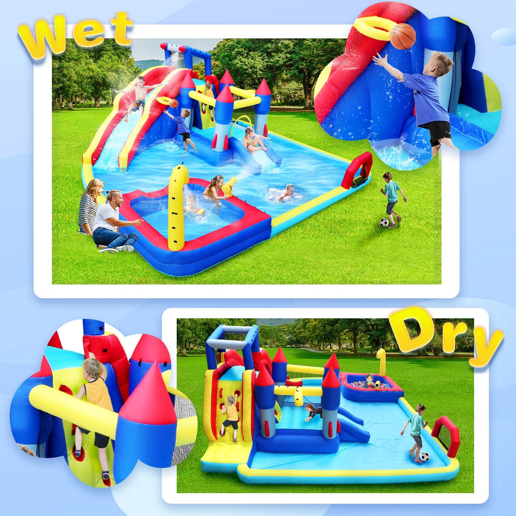 10 in1 Inflatable Water Park with Splash Pool C38318