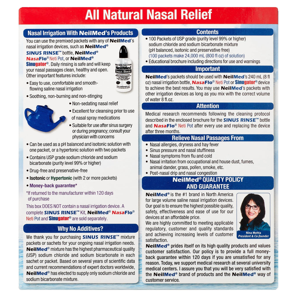 All Natural Sinus Rinse Packets, 50 Count R272039