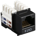 Black Cat6 Keystone Jack 25-Pack A992379